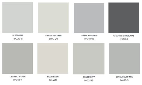 what colors go with metallic silver house|light gray and silver colors.